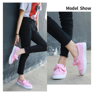 Female Summer Bow Canvas Shoes