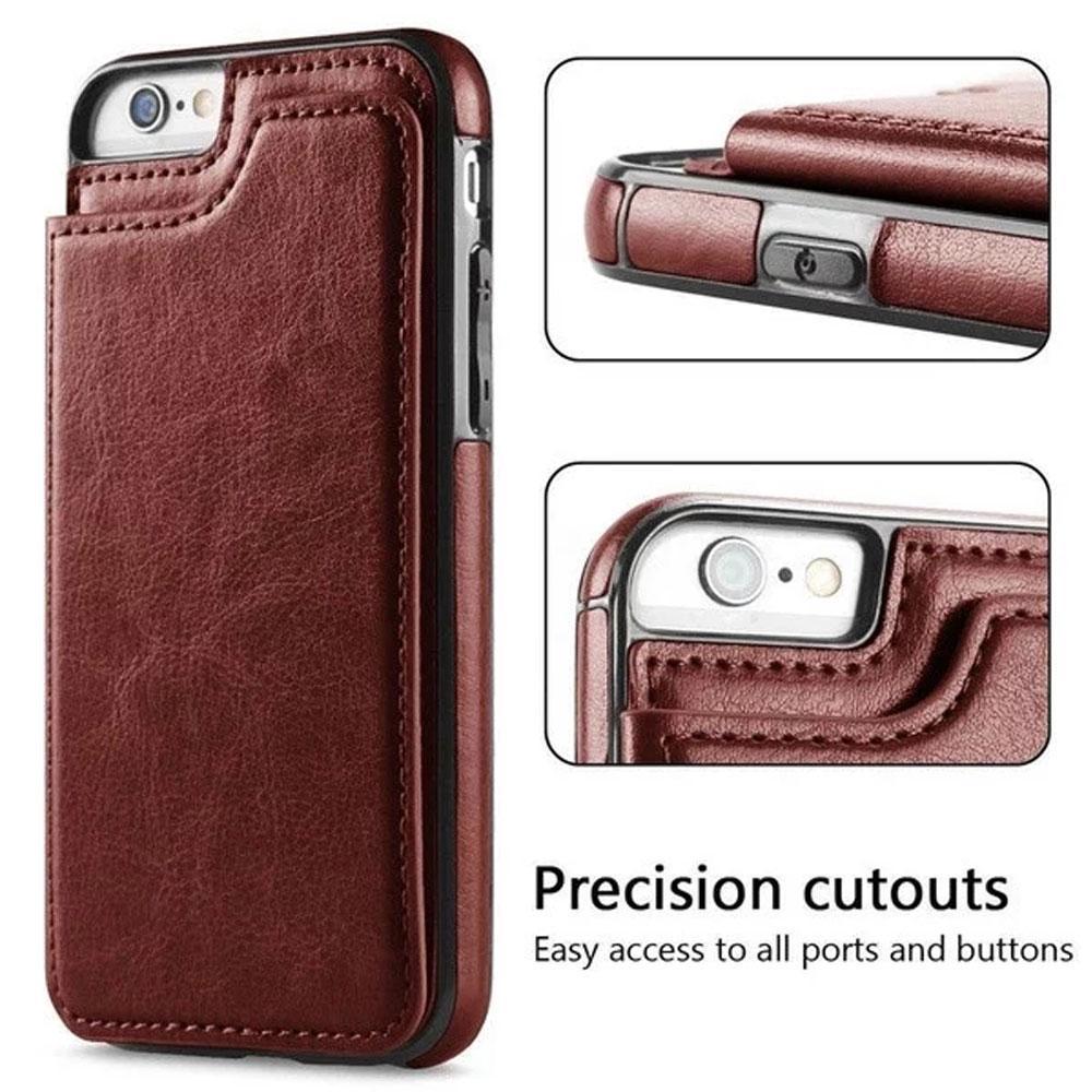 Leather Wallets Phone Case for iPhones, with card slots