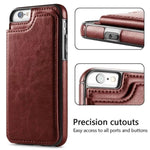 Leather Wallets Phone Case for iPhones, with card slots