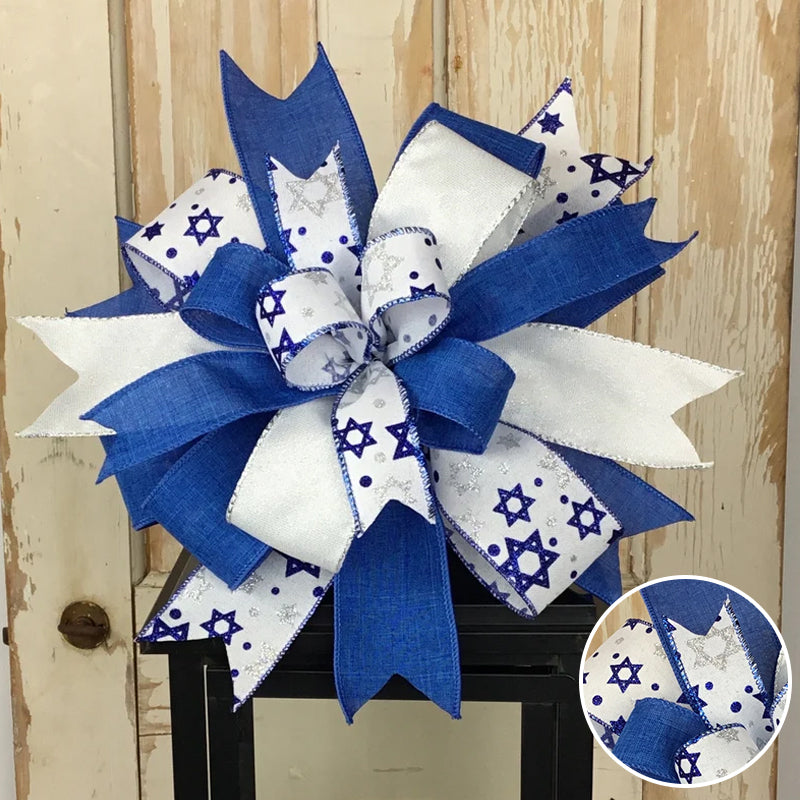 Blue and White Wreath