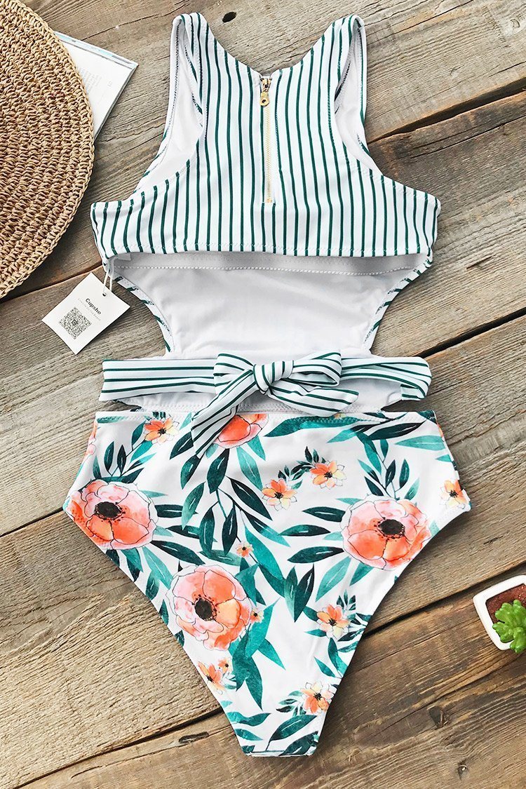 Miss U Poppy Print One-Piece Swimsuit.c