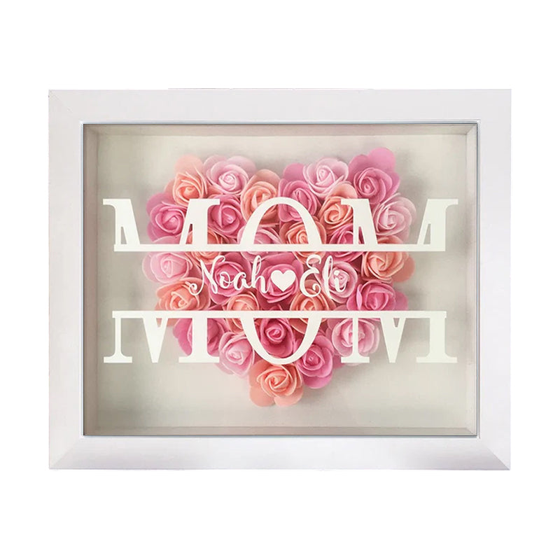 Personalized Mom Flower Shadow Box