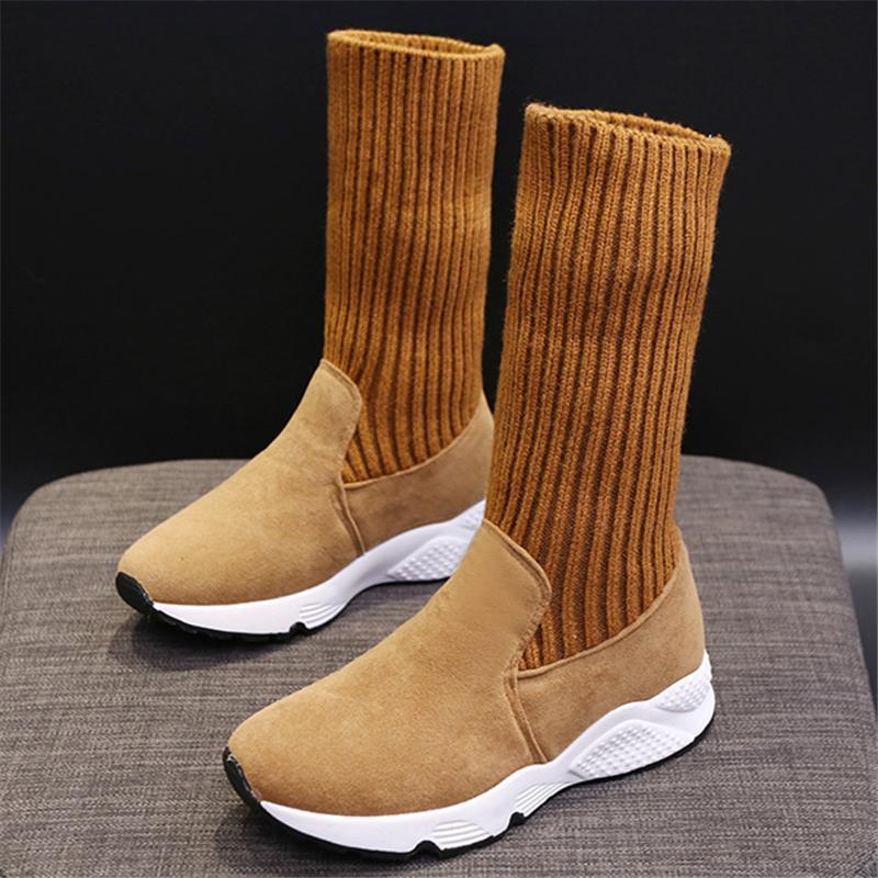 Women's Wool Platform Boots