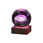 3D Galaxy Crystal Ball Nightlight Decorlamp